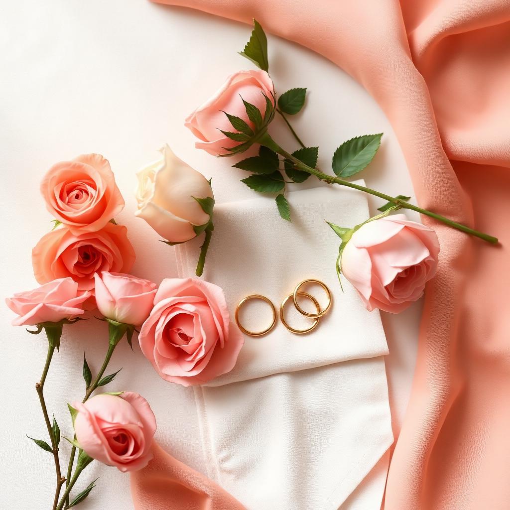 Roses et alliances dorées