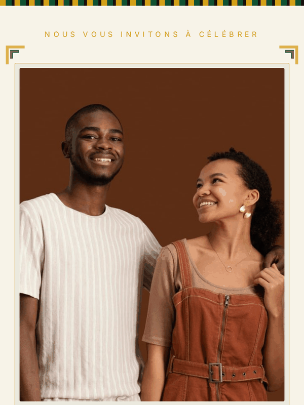Modèle d'invitation Kente Souverain