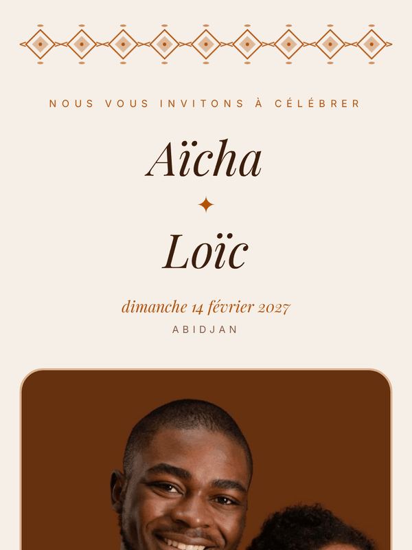 Modèle d'invitation Wax Doré