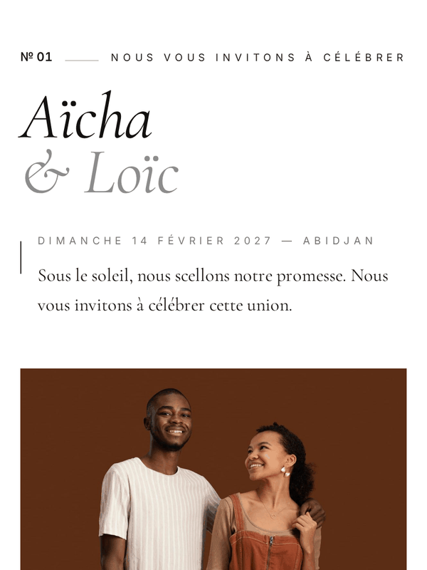 Modèle d'invitation Manuscrit